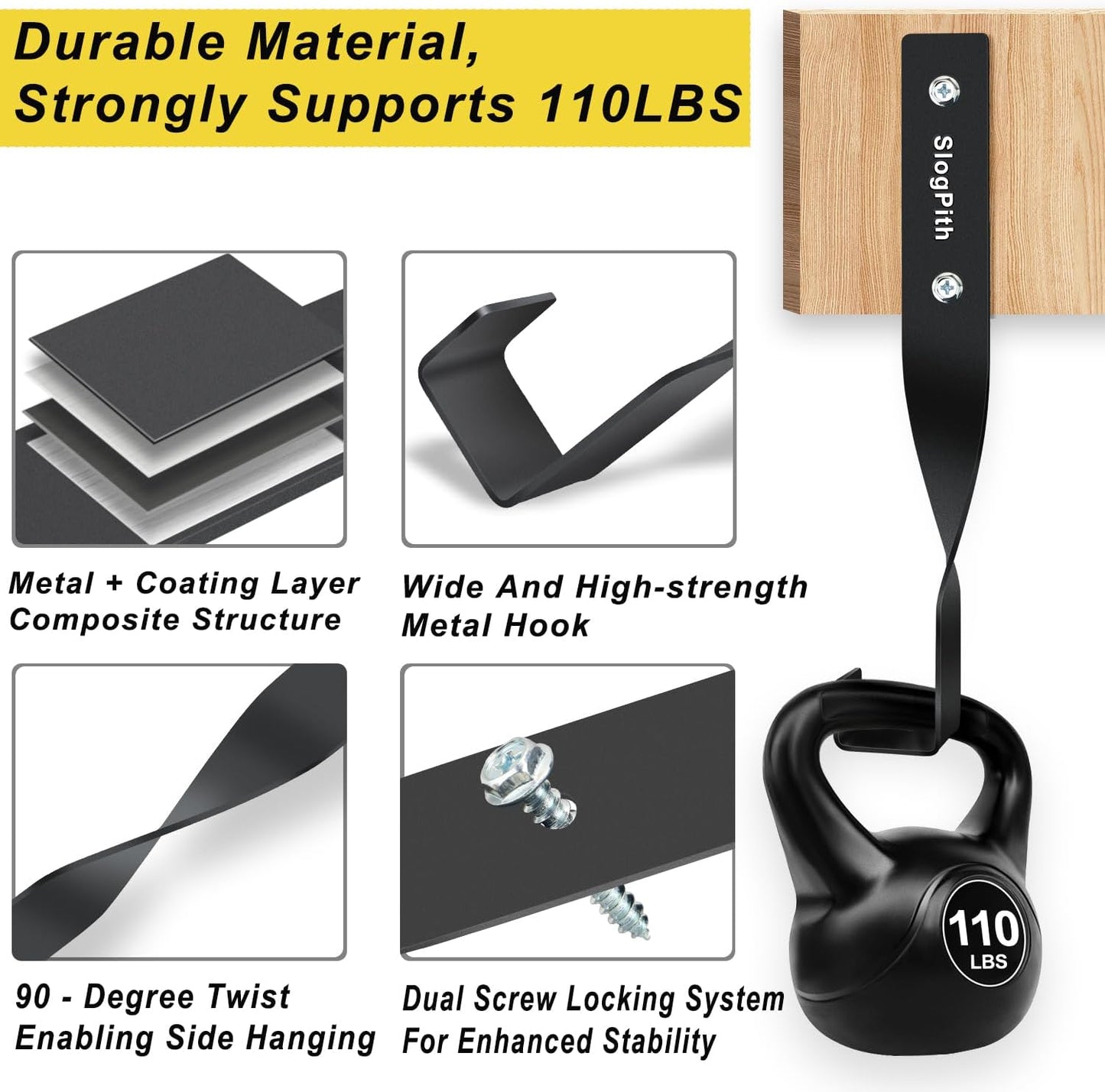 Chainsaw Holder,Chainsaw Holder For Garage Wall Mount, Garage Storage Hooks For Chainsaw,Backpack Blower,Weed Eater&Tools,Rustproof Chainsaw Wall Mount Hanger Organizes Tools,Saves Space (2 Pcs Black)