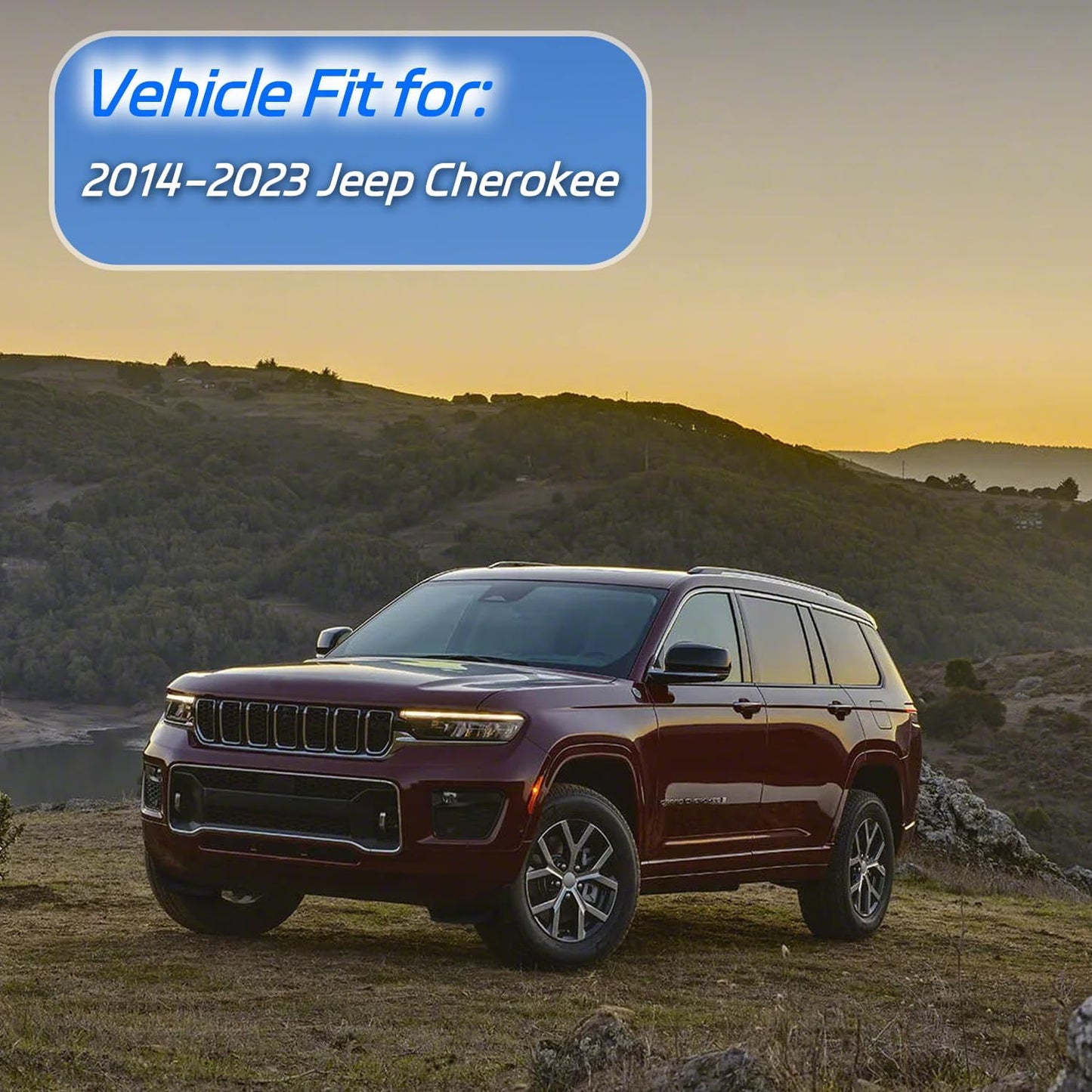 Window Rain Guards Fit for 2014-2023 Jeep Cherokee, Outside Mount Vent Window Visors, Smoke Vent Shade Shield, Car Accessories 2015 2016 2017 2018 2019 2020 2021 2022, 4pcs