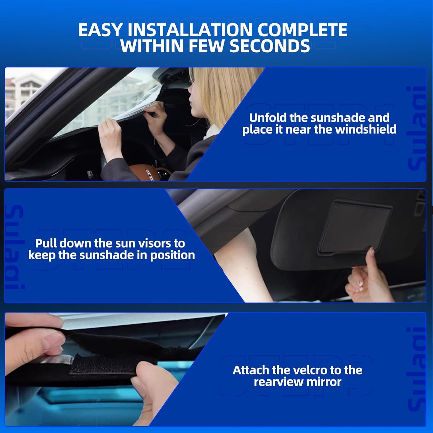 Windshield Sun Shade for Ford Expedition 2018-2025 Foldable Sunshade Custom Fit Front Window Car Interior Accessories Protector Blocks UV Rays