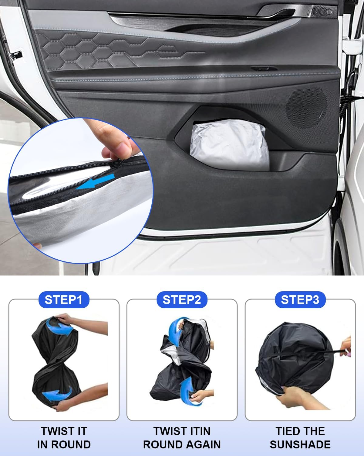 2025 Upgrade Front Windshield Sunshade fit for Ford Edge 2015-2024 Reflector Foldable Car Shade Automotive Windshield Sunshades Ford Edge Windshield Sun Shade |Keeps Your Vehicle Cool|