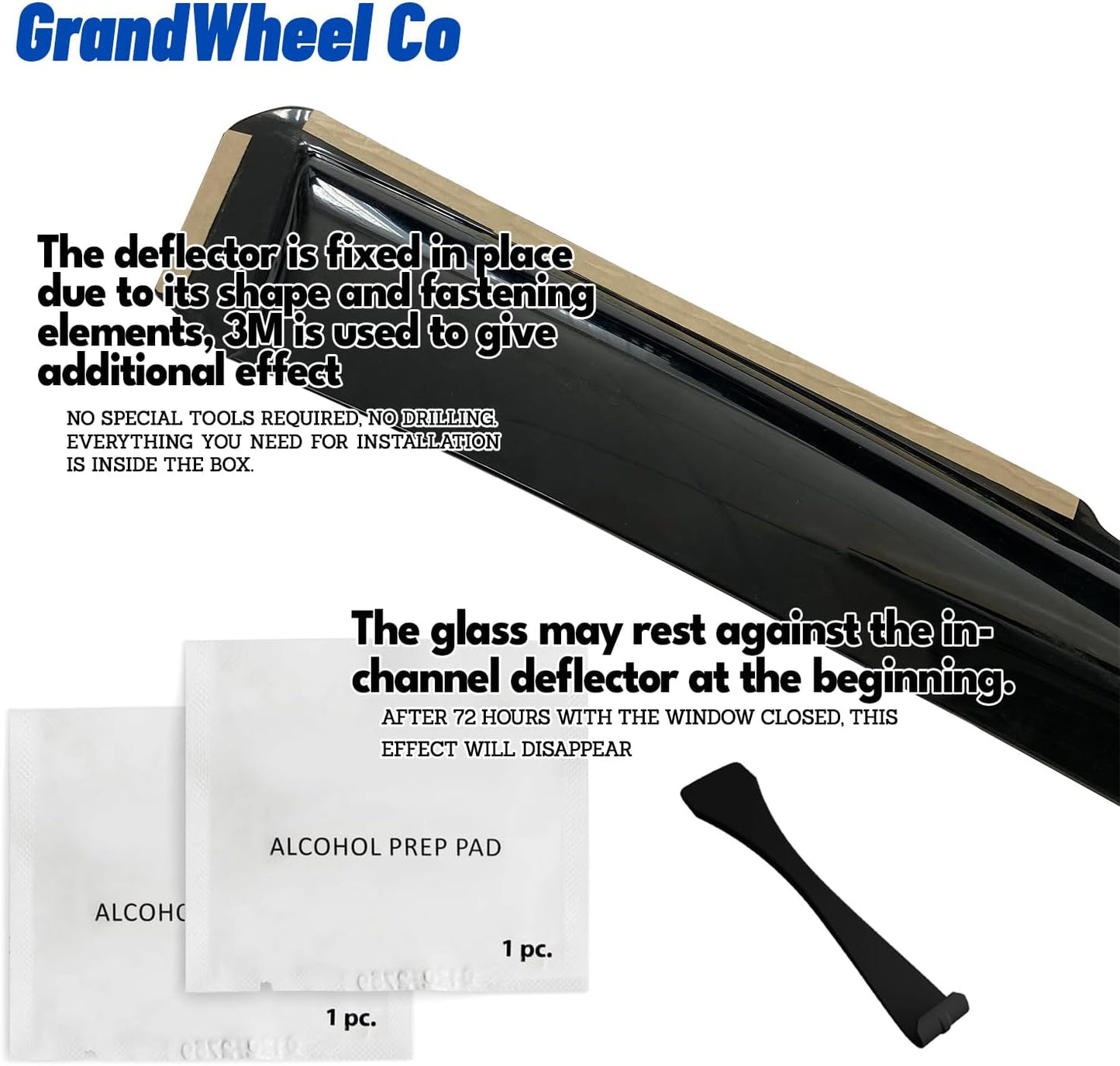 Window Deflectors Smoke Tinted In-Channel Side Window Vent Visor Deflectors Rain Guards Compatible with Tacoma 2005-2015 Double Cab - 4pcs. GW0731