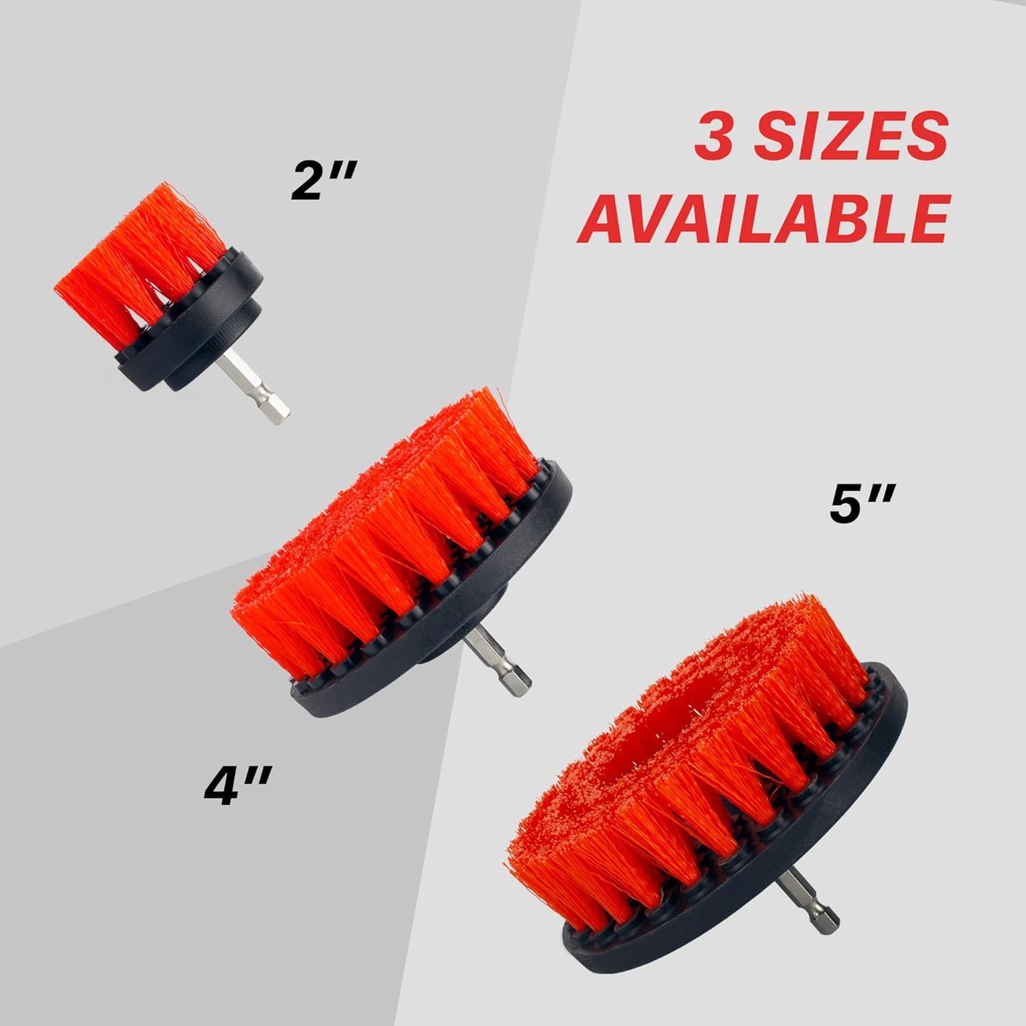 Maxshine M8 Medium-Duty Upholstery Carpet Brush with Drill Attachment - Removes and Scrubs Grime, Stains, and Spots from All Types of Upholstery and Carpets in Leather and Fabric (2")