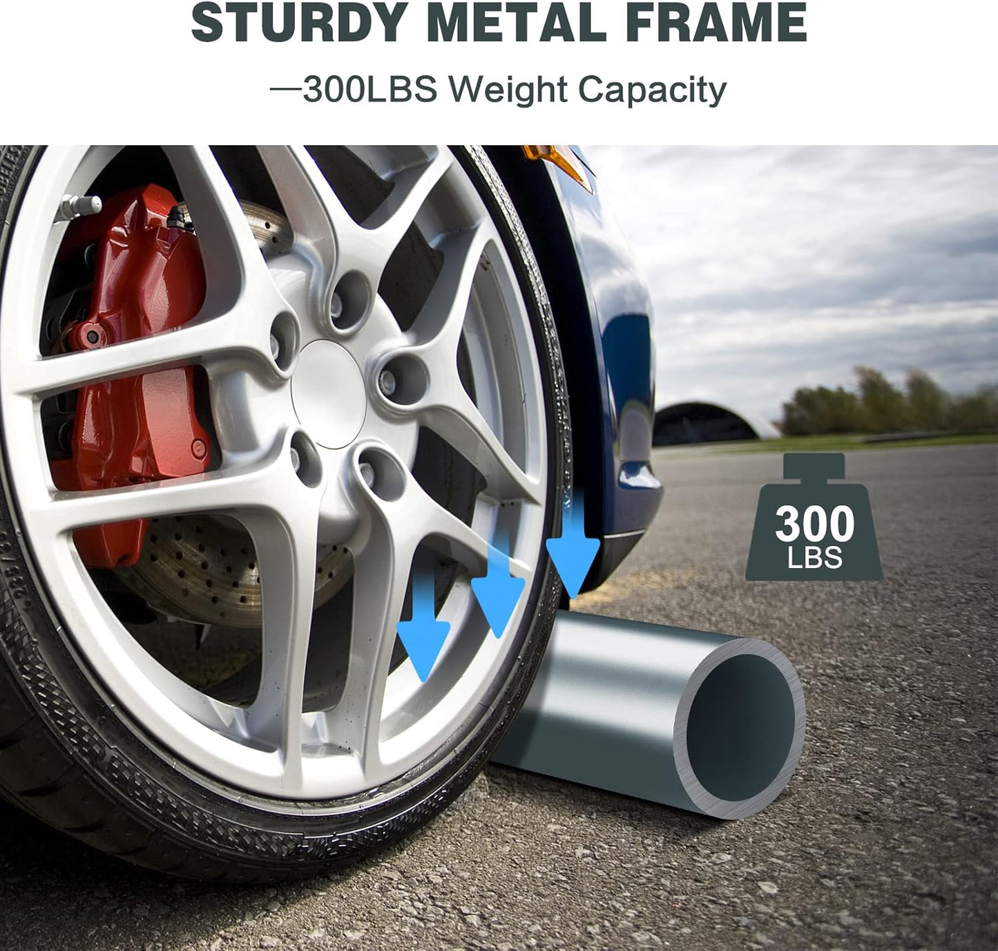 ERGOMASTER 8 Ft x 14 Ft Outdoor Carport Patio Storage Shelter Metal Frame and Waterproof Ripstop Cover for Motorcycle and ATV Car