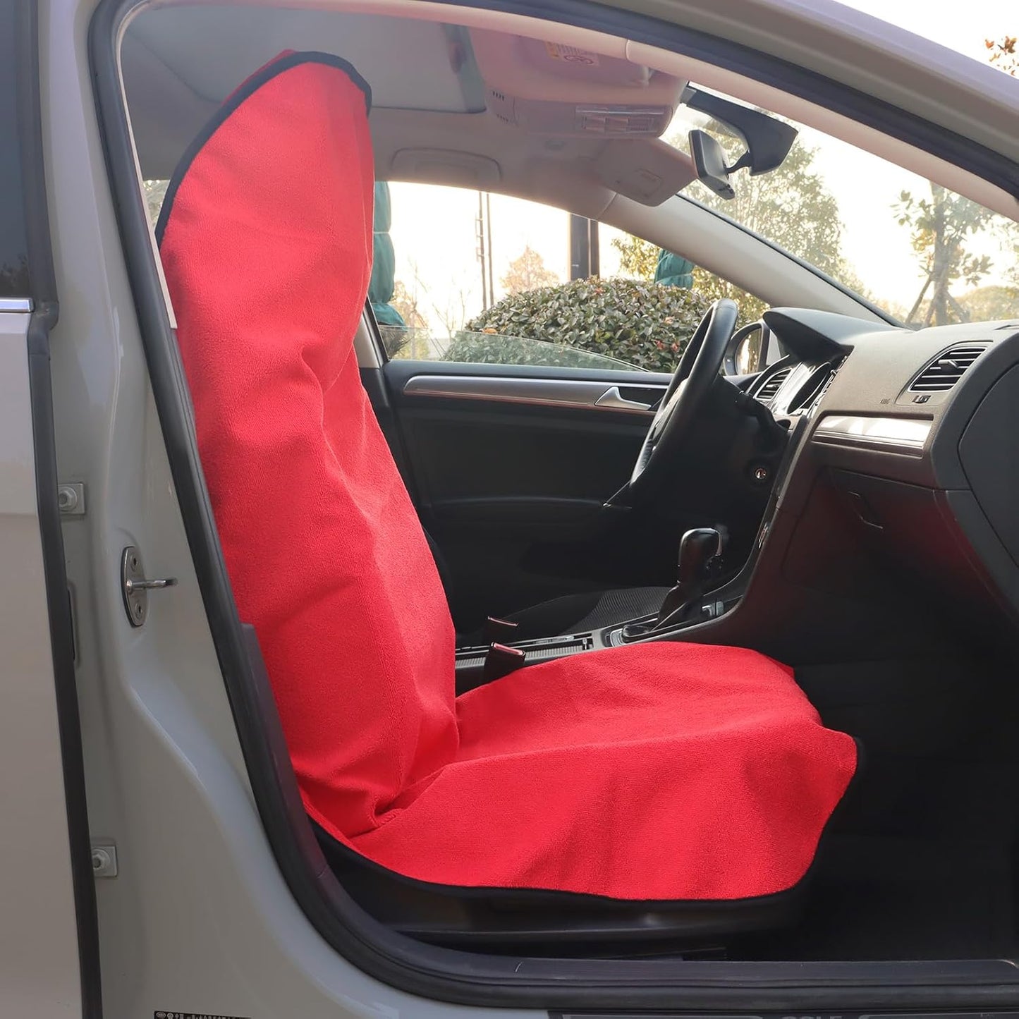 Car Seat Cover Protector Front Seats,for Gym Workout,Running,Swimming,Beach and Hiking,Waterproof Sweat Towel Bucket Seat Covers for Cars SUV Trucks (Red, 1Pcs)