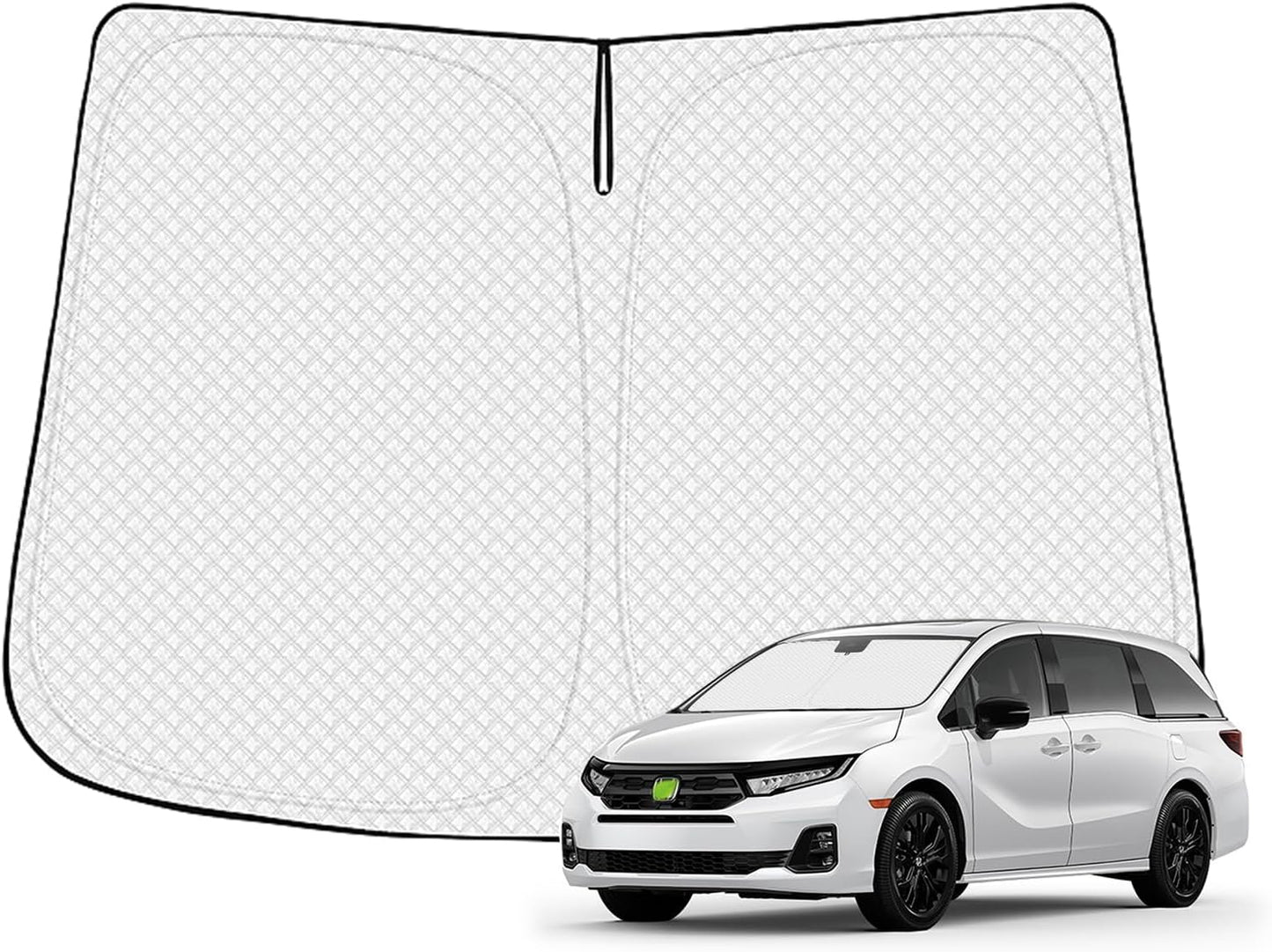 Windshield Sun Shade for 2018-2025 2026 Honda Odyssey Accessories Thicken 6-Layer Front Window Sunshade Cover Sun Visor Protector Foldable Block UV Rays Keep Vehicle Cool