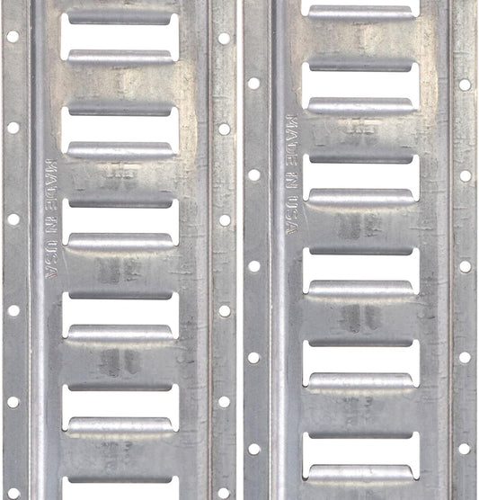 US Cargo Control E-Track, Made in USA, 12 Gauge Steel 5 FT Galvanized Rails (2-Pack) - Horizontal E-Track Rails for Trailers, Garages, Cargo Vans - 6,000 Pounds Break Strength Per Slot