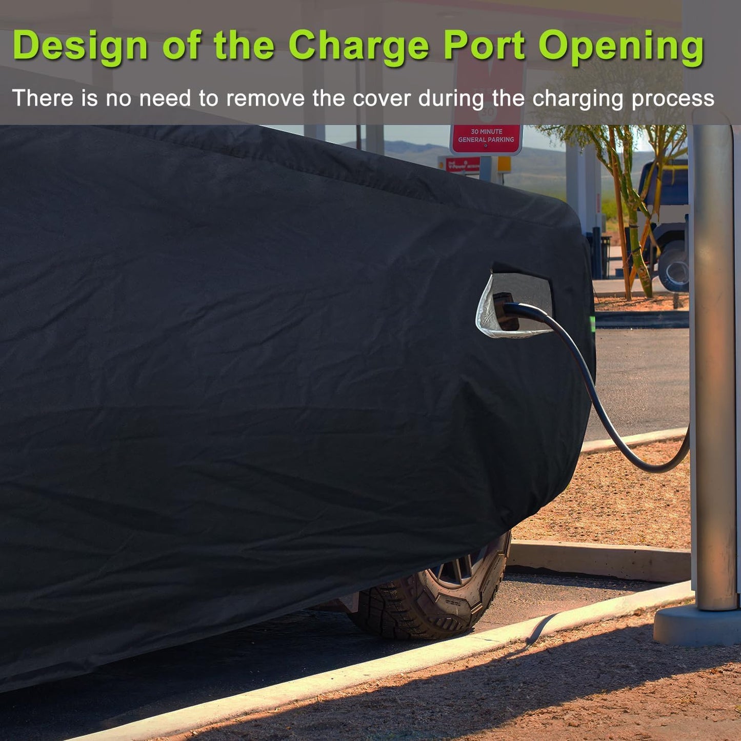 Truck Cover Custom Fit for Tesla Cybertruck, Waterproof All Weather Lightweight Pickup Car Cover with Zipper Door,All-Season Protection Black