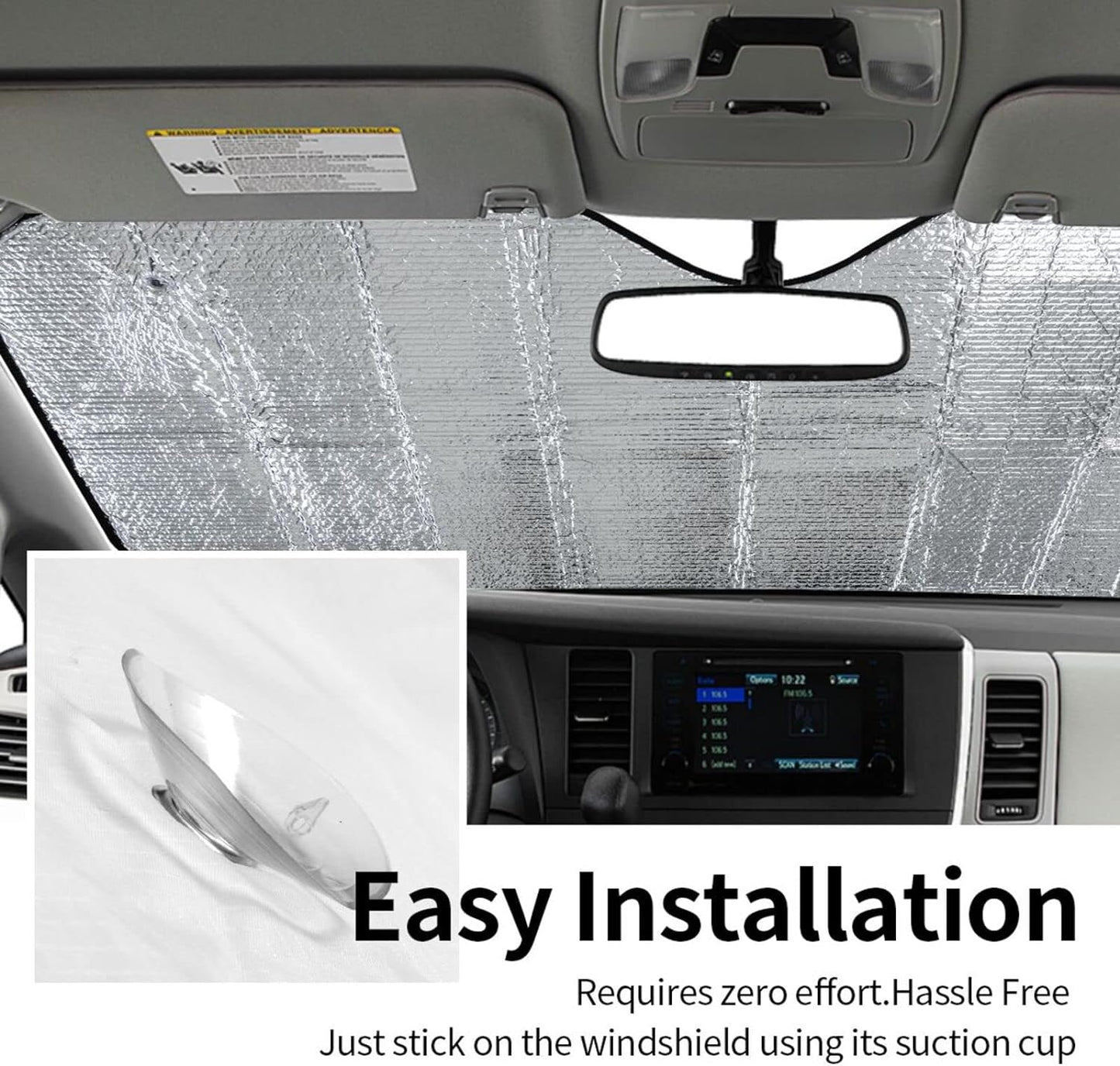 Floral Dragonfly Car Sun Shade Windshield Sunshade Foldable Front Window Shield Cover for Truck SUV