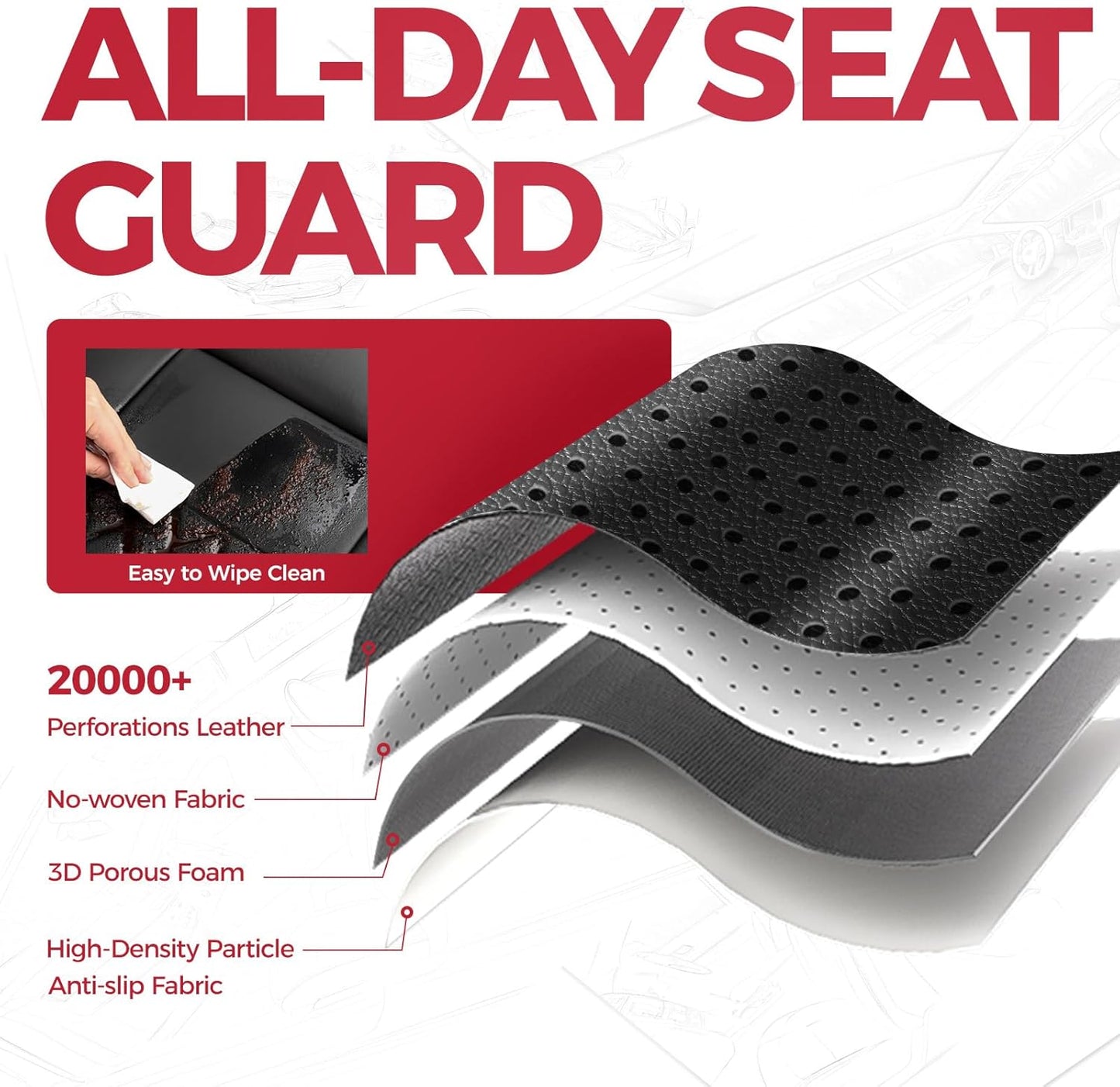 FREESOO Seat Covers for Honda CRV, Custom Fit Seat Covers Full Set, CRV LX EX EX-L Sport Touring Special Edition Trailsport Hybrid & Gas 2023 2024 2025 2026, Luxury Leather Car Seat Cover, Black