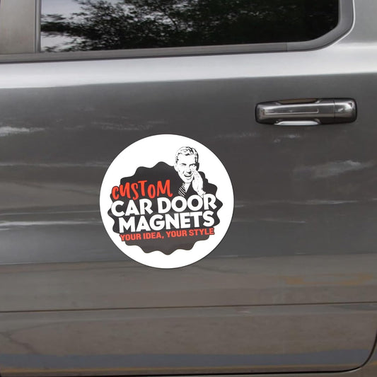 Custom Car Magnet Signs for Businesses (12" Round) 2 pk - Personalized Car Magnets for Advertising and Vehicle Promotion - Advertising Magnets for Cars Door - Professionally Printed