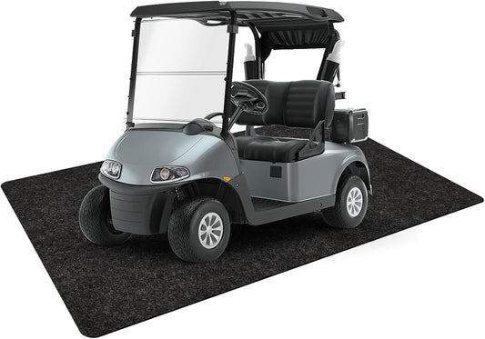 Golf Cart Parking Mat 4.9 ft × 9.1 ft Garage Floor Mat Oil Absorbent Waterproof Rubber Backing Layer Floor Protective Pad from Spills, Drips, Splashes and Stains