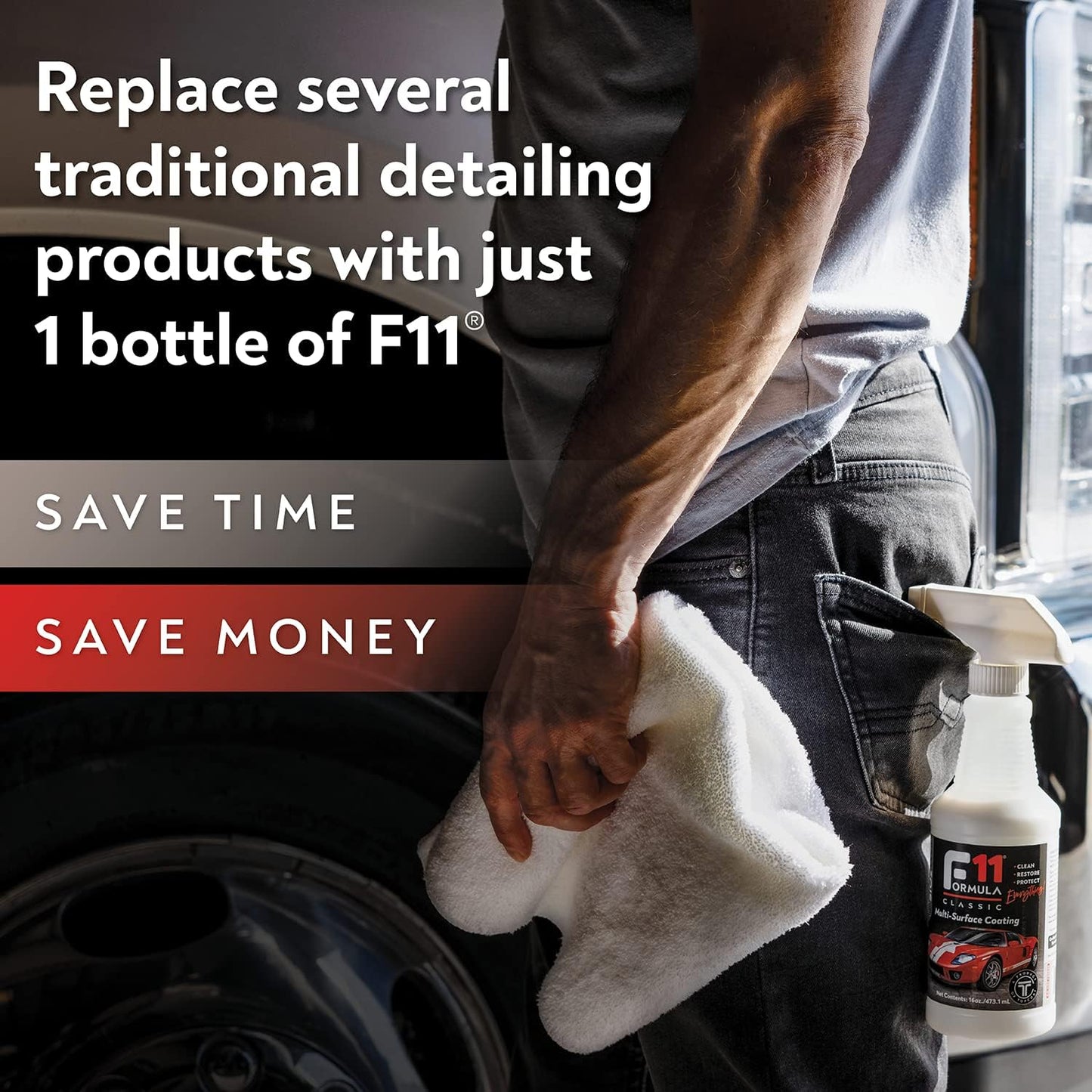 TopCoat F11 Car Polish & Sealer for Cars, Motorcycles, RVs and More – Water-Based Alternative to Ceramic Car Wax - 8 oz F11 Top Coat Spray Bottle