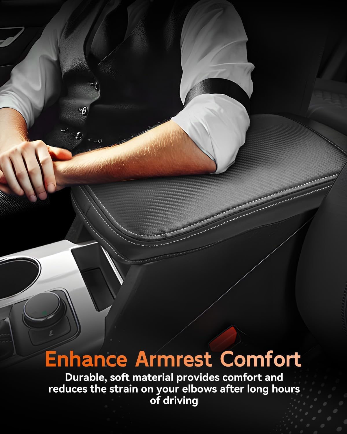 CDEFG for Chevrolet Blazer 2019-2025 Center Console Cover Armrest Box Cover for Chevy Blazer (2LT, 3LT, Premier, RS) 2020 2021 2022 2023 2024 2025 Accessories Console Arm Rest Protector