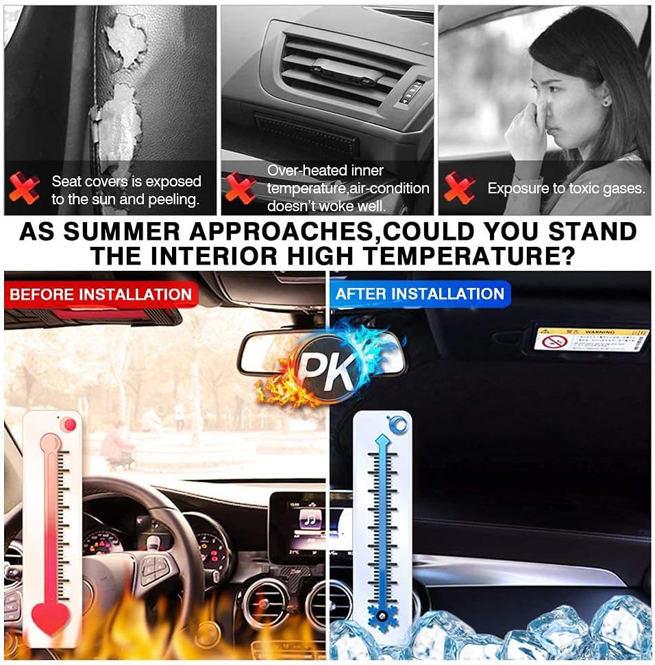 KUST Windshield Sun Shade for Honda HR-V 2016 2017 2018 2019 2020 2021 2022 HRV Sunshade Window Sun Visor Protector Foldable Blocks UV Rays Keep Your Car Cooler