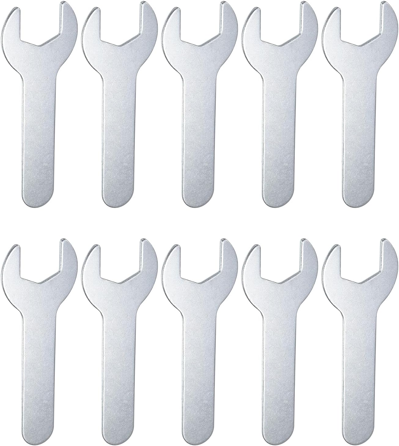 HARFINGTON 10pcs Small Wrench Open End Wrench 18x92x2mm Metric U-Shaped Single Open Ended Spanner Super Thin Small Flat Head Galvanizing Wrench for Automotive Repair Furniture Assembly