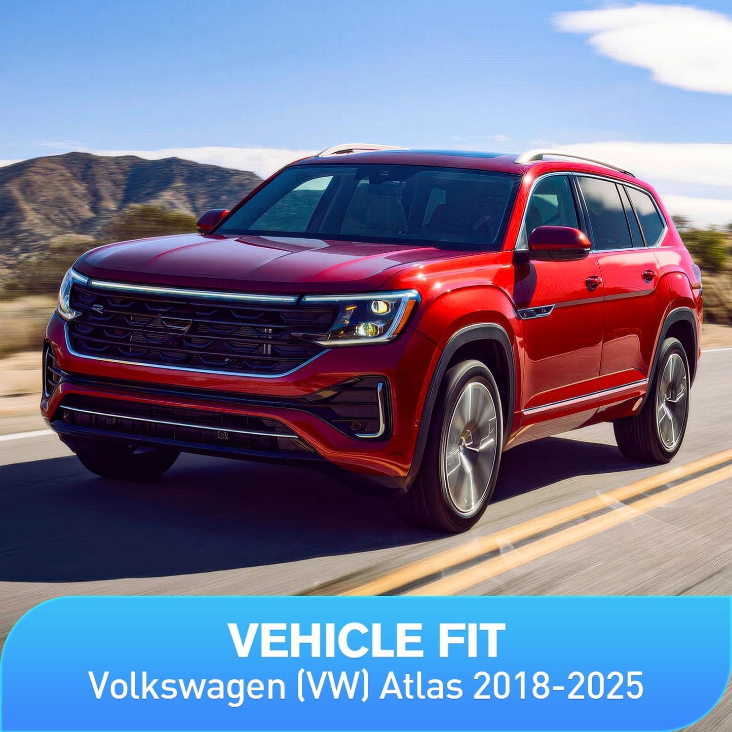 Nilight Vent Window Visors for Volkswagen (VW) Atlas 2018 2019 2020 2021 2022 2023 2024 2025, in-Channel Rain Guards, Original Window Deflectors-4PCS