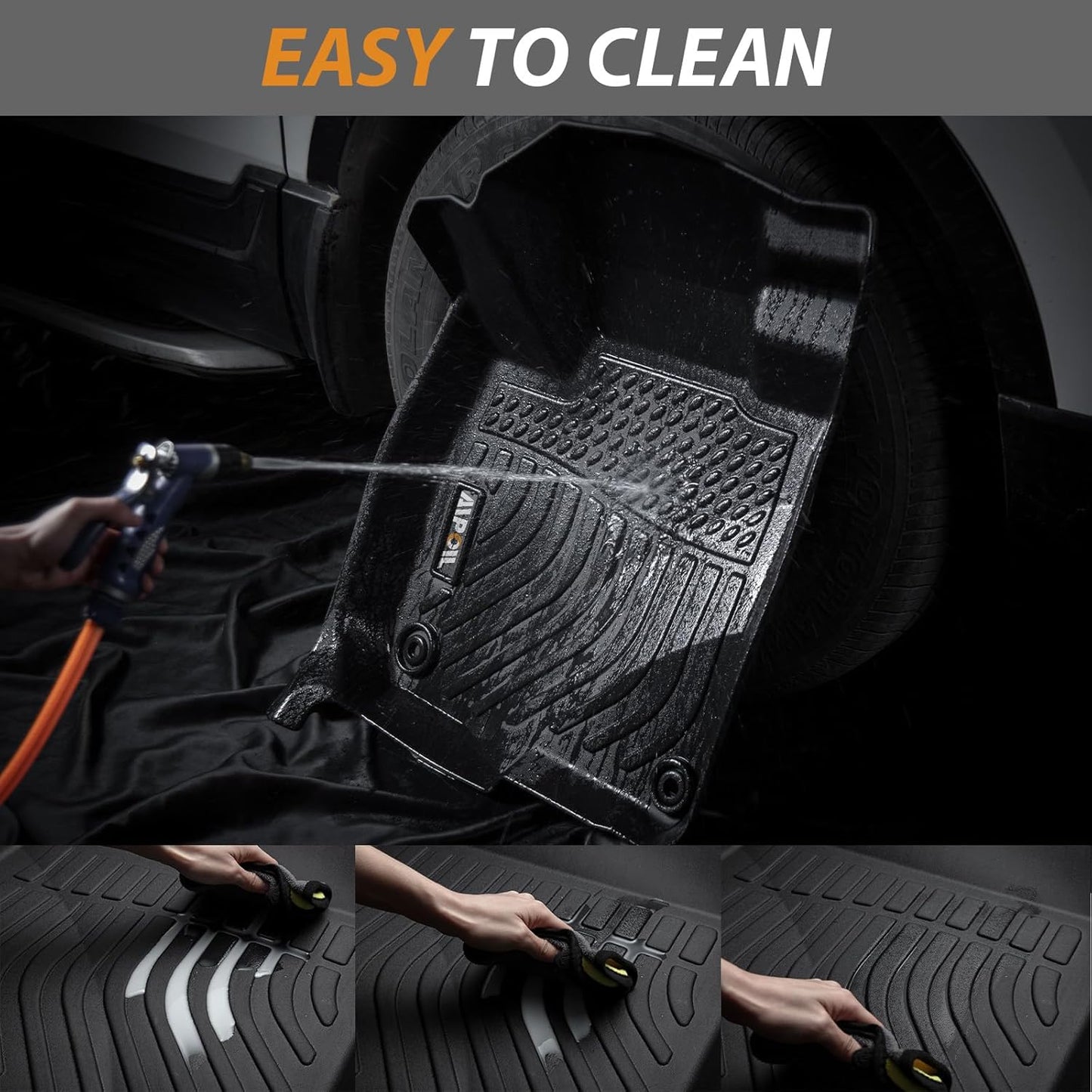 AIPOIL® Floor Mats & Cargo Liner Set for 2022-2024 2025 Mitsubishi Eclipse Cross All Weather Protection TPE Anti-Slip Automotive Full Set Custom Car Mats Accessories -