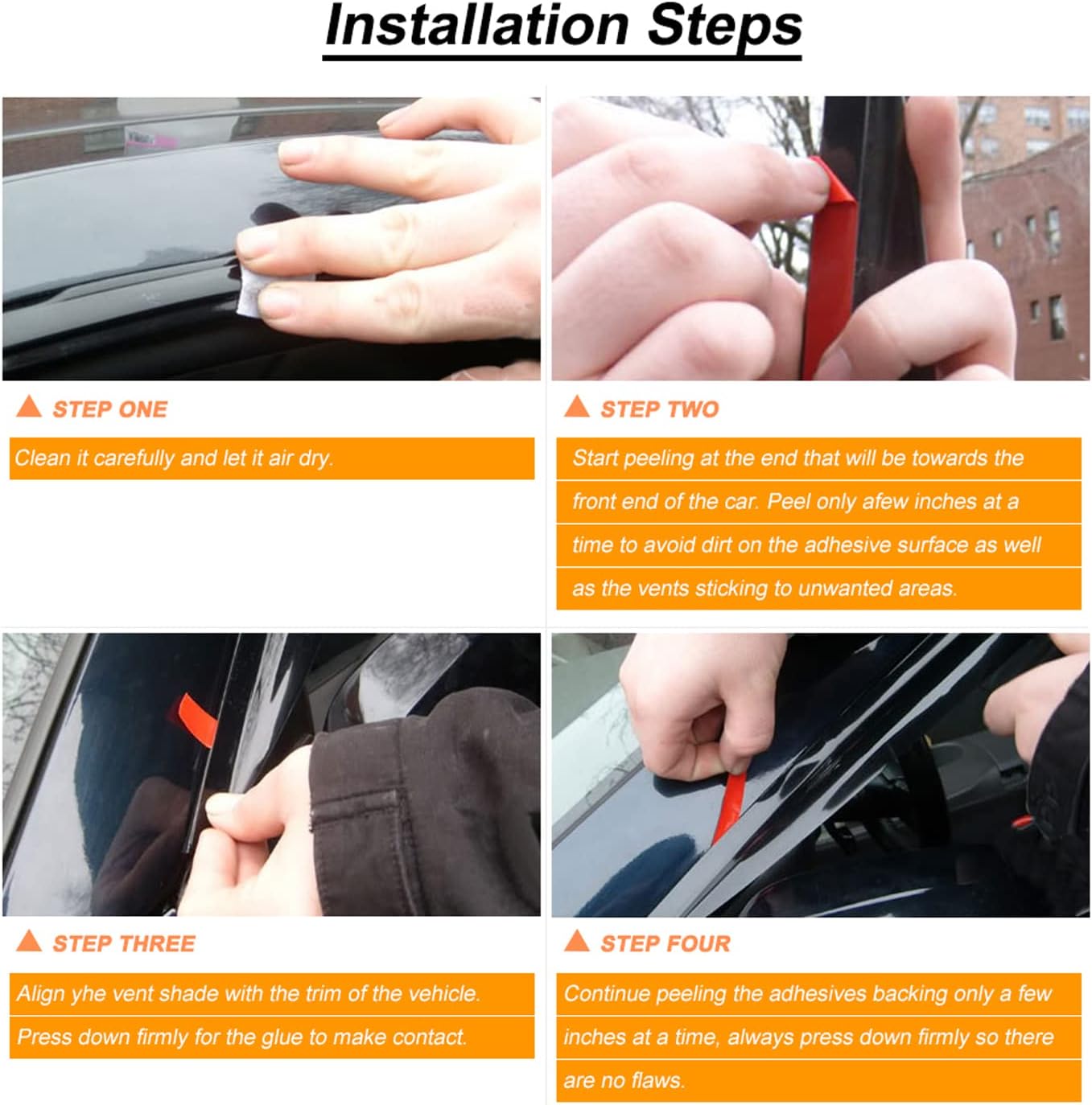 Front Window Visor Compatible with 98-04 Nissan Frontier 00-04 Xterra Rain Guards Wind Deflector Smoke 2pc 92212