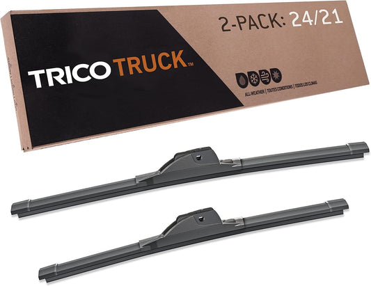TRICO Solutions™ Truck 24 Inch & 21 Inch Pack of 2 High Performance Automotive Replacement Windshield Wiper Blade for Select Acura, Honda, and Mitsubishi Models (58-2421)
