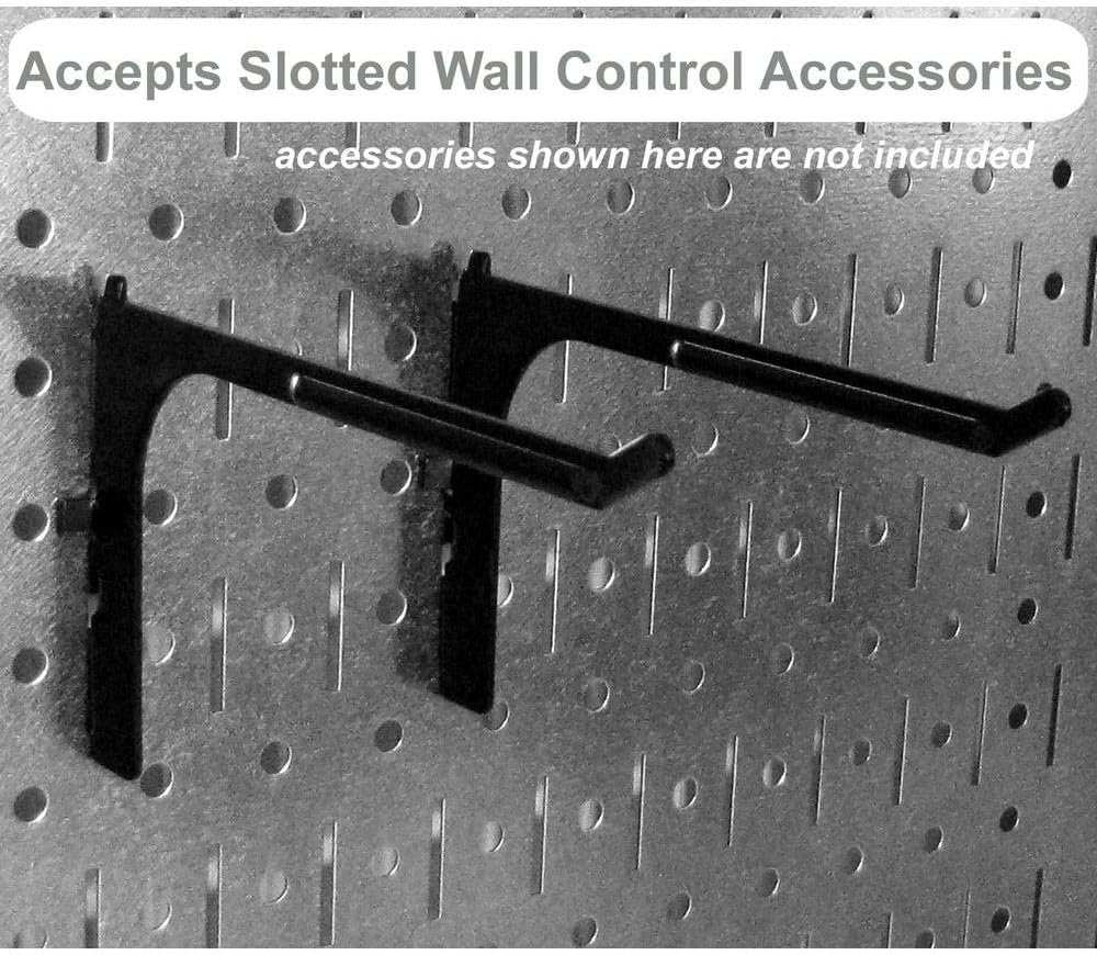 Wall Control 30-WRK-400WB Standard Workbench Metal Pegboard Tool Organizer,White/Black