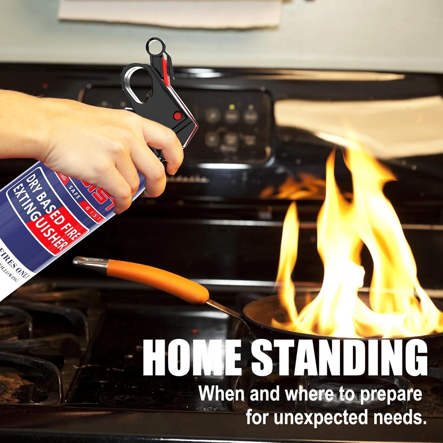 Fire Extinguisher for Home & Vehicle - 600g Fire Extinguisher | Grease & Electrical Fire Extinguisher for Kitchen, Car, Portable (6-Pack)