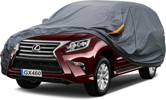 Premium Car Cover Custom Fit Lexus GX GX460 GX470 (2002-2025), 16 Layers Heavy Duty Car Cover Waterproof All Weather with Zipper Door for Sun Rain Snow Dust Uv Protection