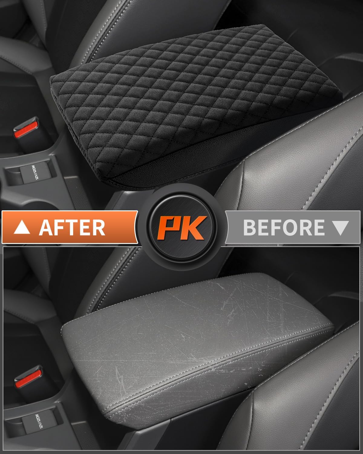 Shademax Center Console Cover Subaru Crosstrek 2024 2025 2026/2024 2025 2026 Impreza Accessories Armrest Cover Cushion Pad Cover PU Leather Middle Console Cover Armrest Seat Box Portector Anti-Scratch