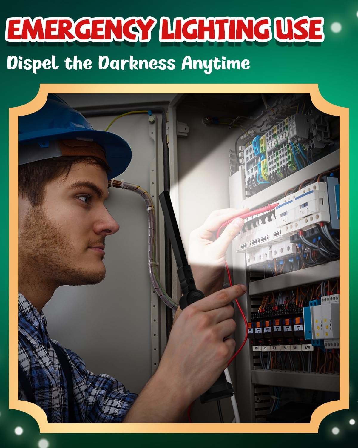 Coquimbo Tool Gifts for Men, Rechargeable LED Work Lights Grill Light with Magnetic Base 5 Modes 360° Rotate Mens Birthday Gifts for Dad Husband Grandpa Boyfriend (4 Pack Green)