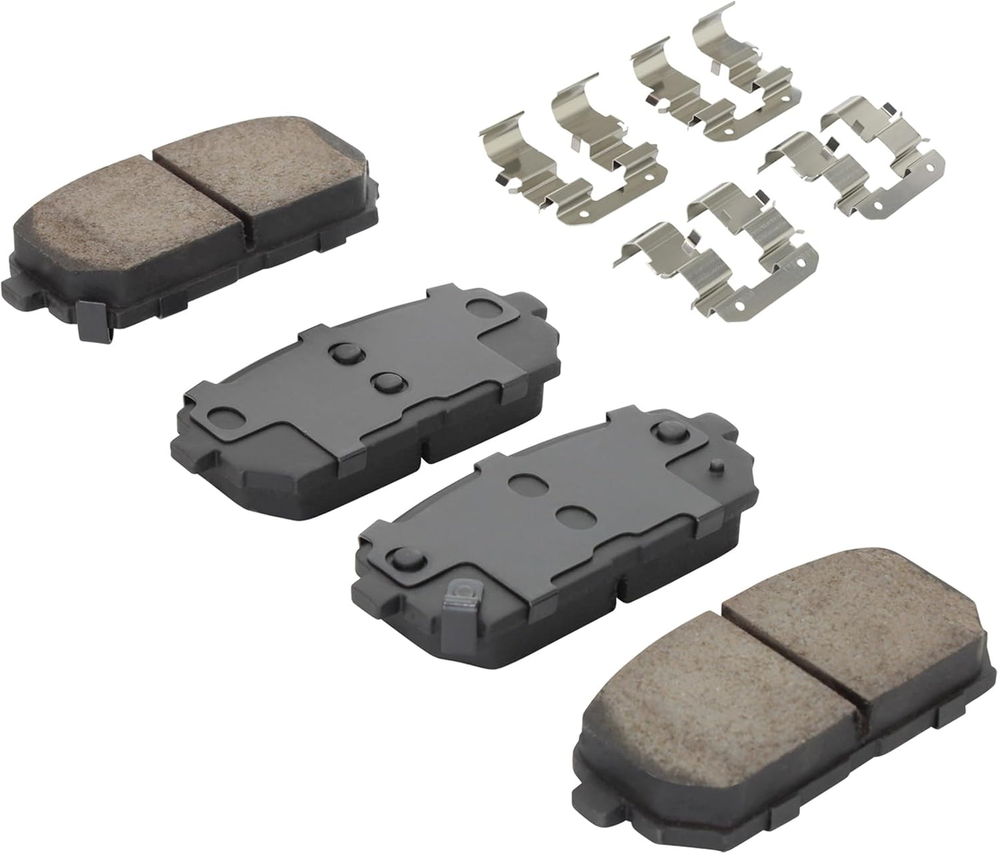 Premium Semi-Metallic Rear Brake Pads (1001-1296M) Compatible with Kia Rondo 2007-2012