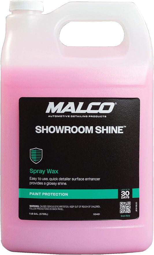 Malco Showroom Shine Spray Car Wax – Best Car Wax Spray for Professional Finish/Easy to Use Instant Detailer Spray/Cleans and Waxes Painted Surfaces, Metal and Glass / 1 Gallon (110401)