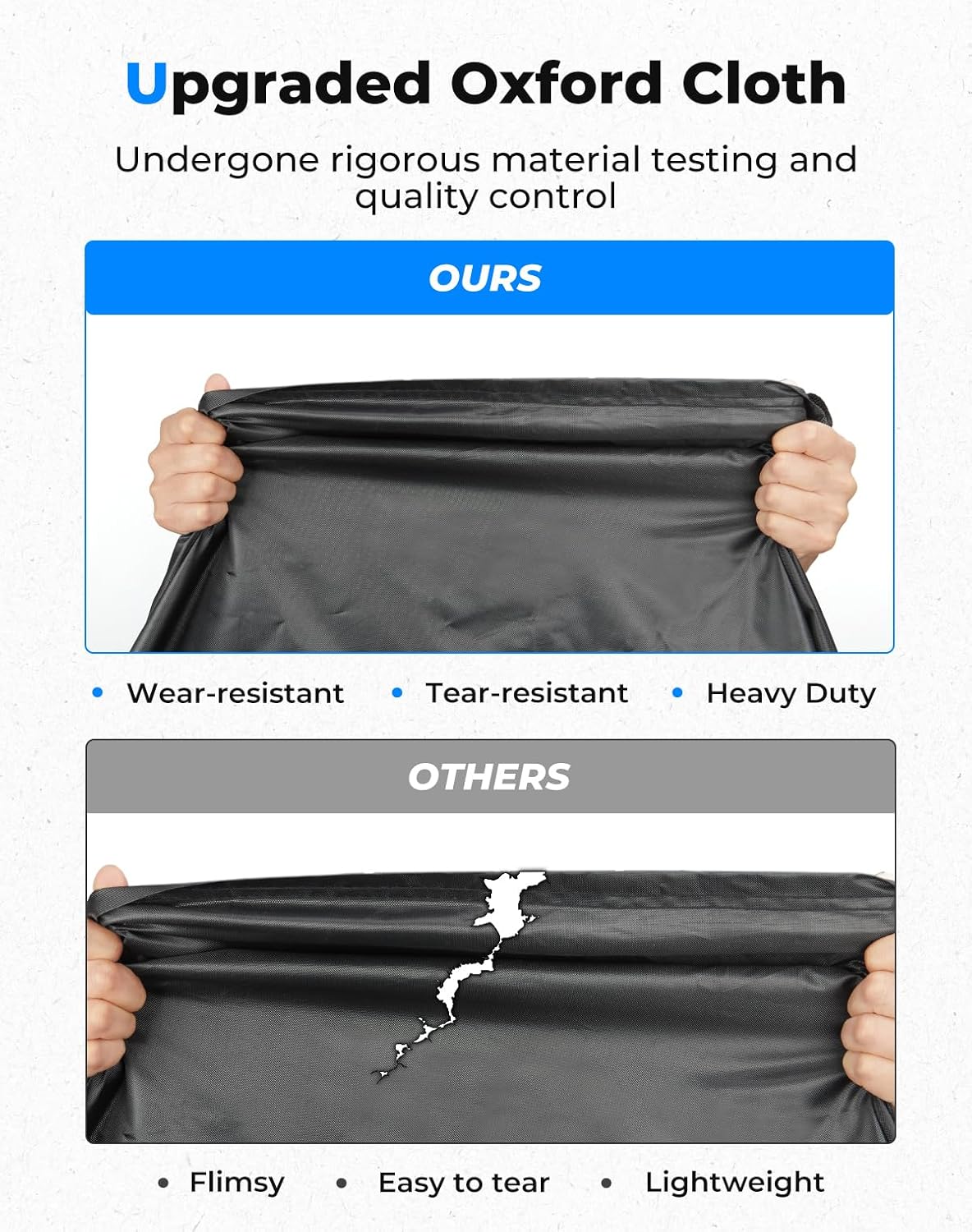 KEMIMOTO UTV Cover 2 Seater Heavy Duty Medium Size Compatible with Polaris RZR General, Can-Am Maverick, Talon, Teryx, Zforce, Viking, YXZ SXS Cover 2-3 Seater with Reflective Strip Sturdy in Wind