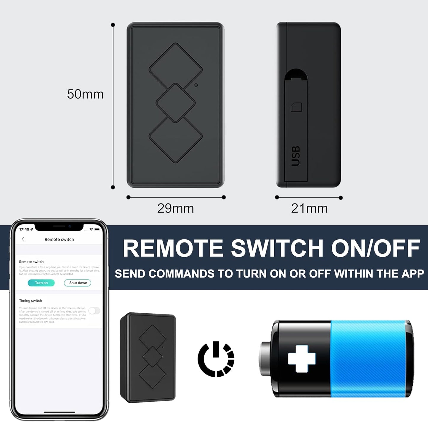 Magnetic GPS Tracker for Vehicles, Pets, & Family – Waterproof Covert Real-Time Locator – No Subscription, No Monthly Fee – Global Coverage, No Delay