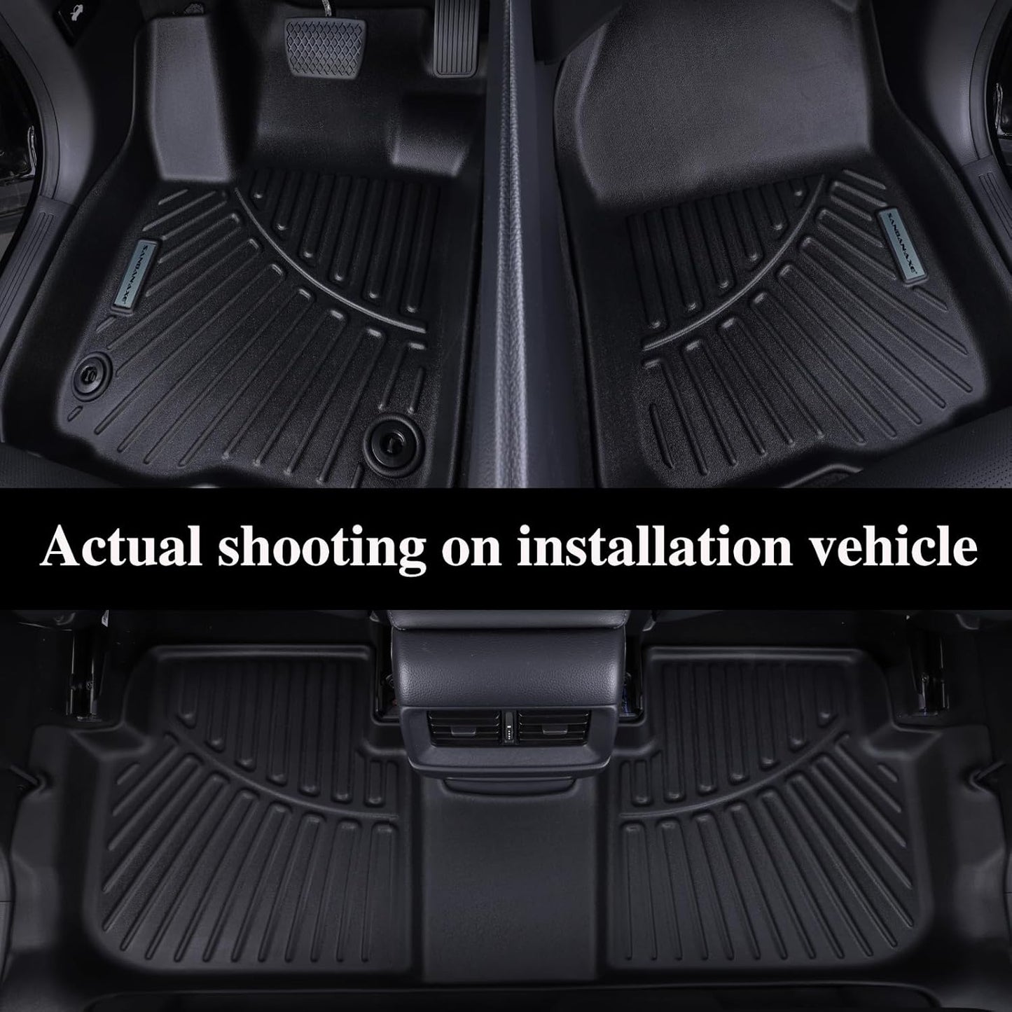 Floor Mats & Trunk Mats for 2011-2017 Honda Odyssey, TPE All Weather Protection 3 Rows Car Floor Liners with Cargo Liners Covering The backrest Accessories