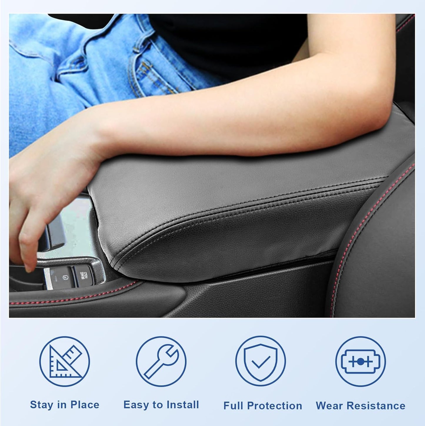 CDEFG 2023 2024 2025 Accord Center Console Cover for 2023-2025 Accord Hybrid Armrest Cover Center Console Pad Arm Rest Cushion 2023 2024 2025 Accord Hybrid 11th Gen Accord Accessories