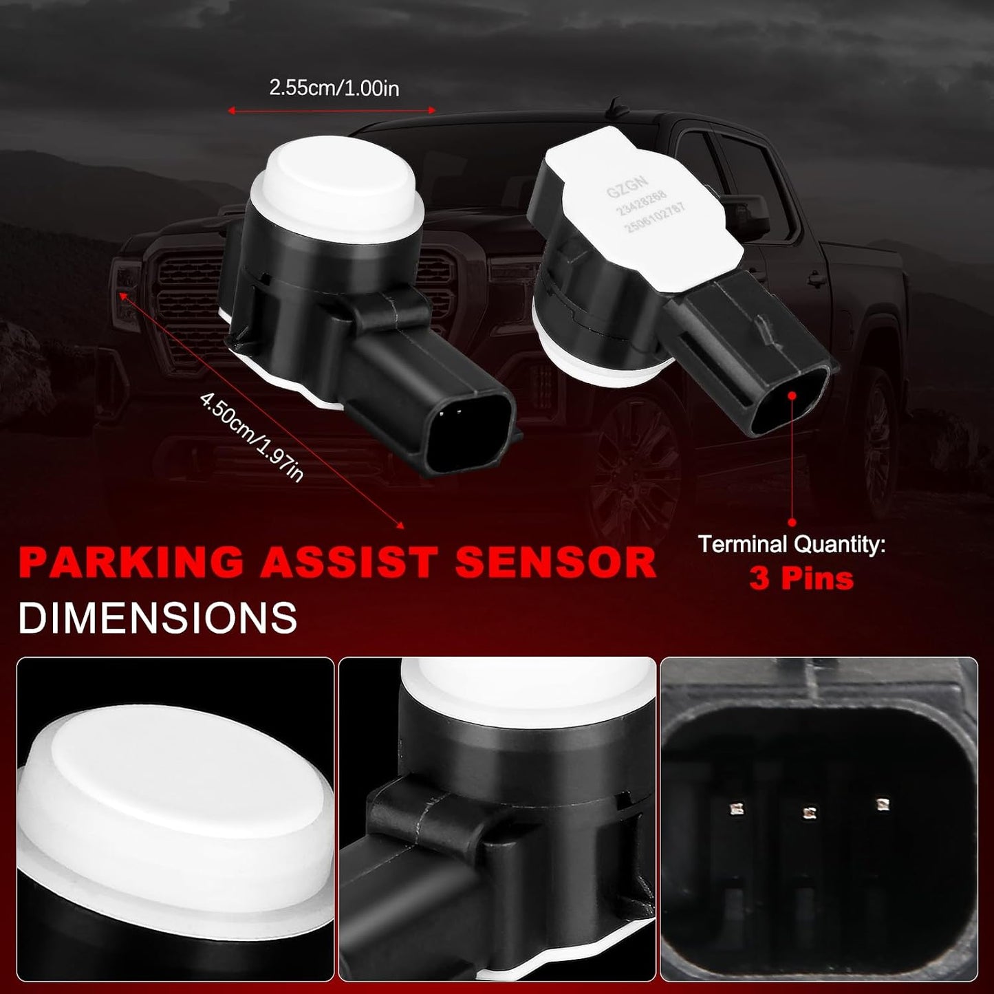 Parking Assist Sensor Compatible with Chevy Camaro Silverado Tahoe Suburban 2014-2018,GMC Sierra Yukon,Cadillac CTS Escalade XT5 CT6 2014-2017,Buick Encore Lacrosse 2017-2018 Parking Sensors