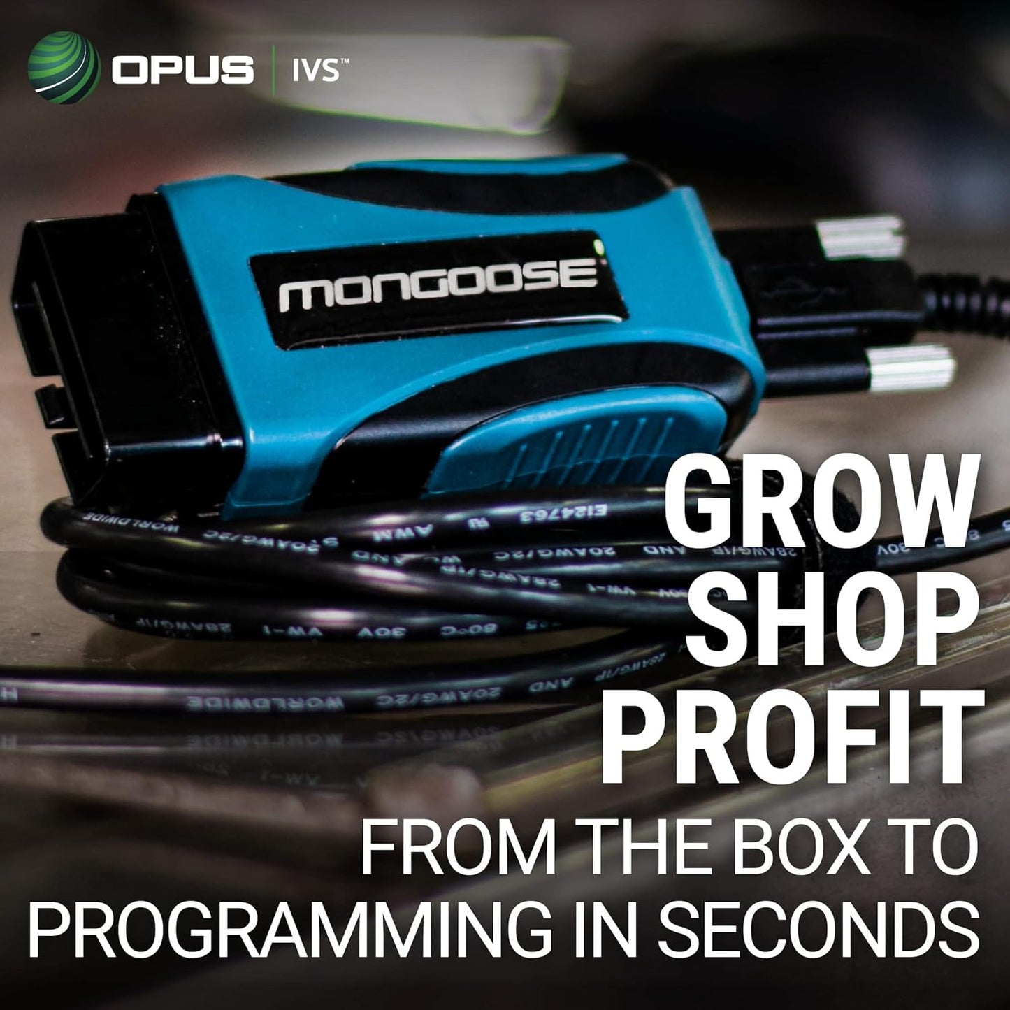 Opus IVS Mongoose-Plus J2534 OEM Vehicle Bluetooth Wireless Interface Cable - Honda/Acura OEM Reprogramming and Diagnostics