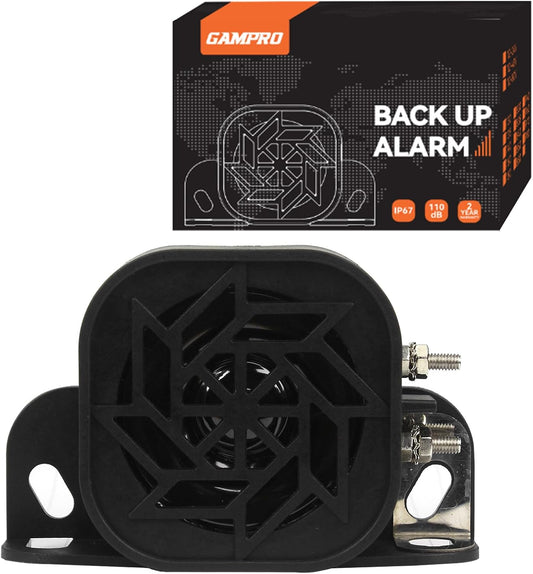 760 Back-up Alarm 12V-48V 110dB IP67 Waterproof Dust-Proof Reversing Warning Alarm with Super Loud Beeper Tone for Truck Van Forklift Car Lorry Agricultural Vehicles
