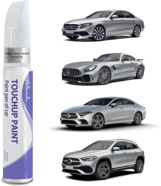 Touch Up Paint for Mercedes Benz Iridium Silver(775/9775)-Exact Match–Chips and Nicks TouchUp Paint Pen Scratch Repair Car Accessories Car Paint Pen for Erase Car Scratches