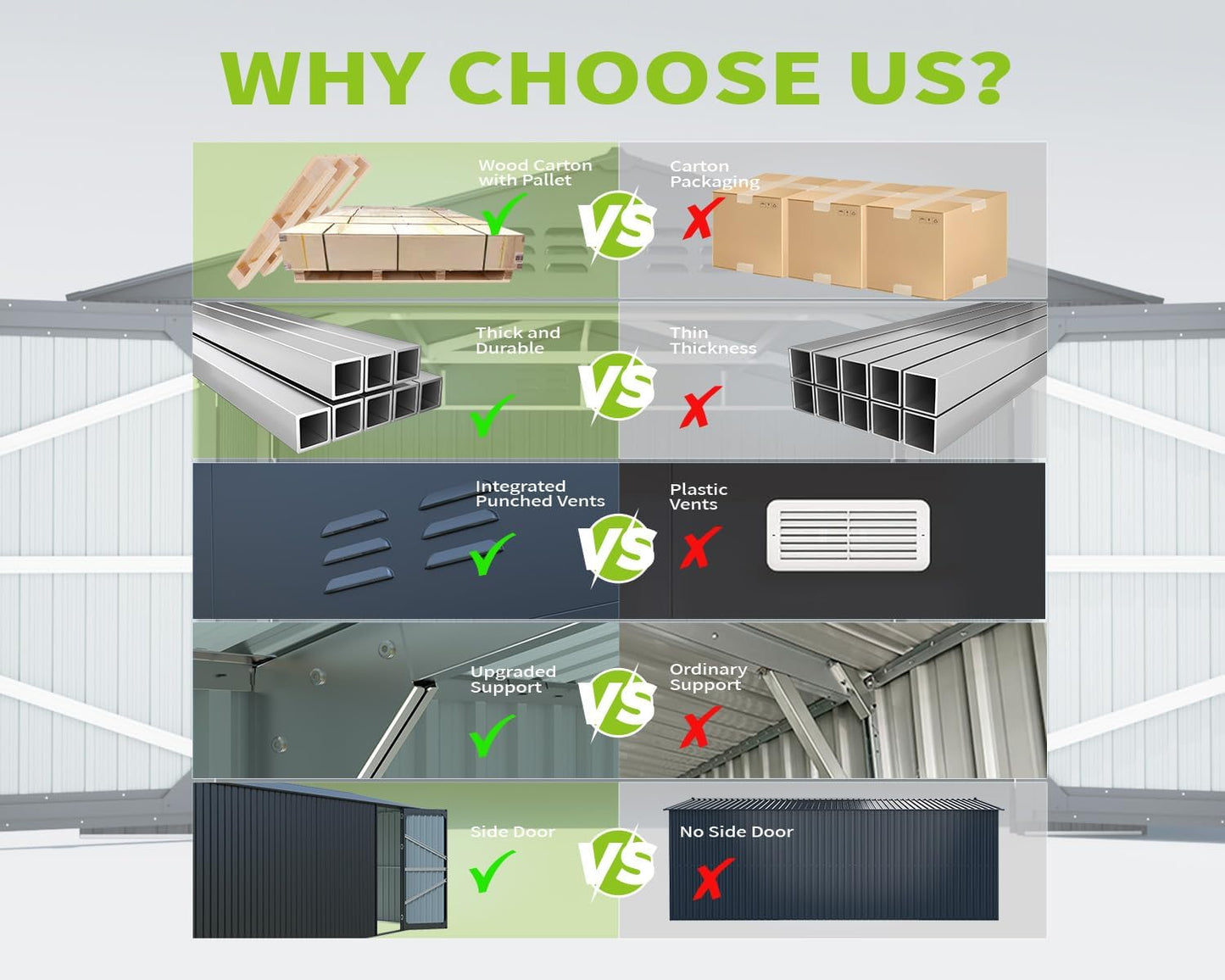 20 x 13 FT Outdoor Storage Shed, Large Metal Garden Shed with 2 Lockable Doors, Tool Shed Outdoor Storage with 4 Air Vents, Garage Shed Waterproof for Car, Truck, Bike, Garbage Can, Tool, Dark Gray