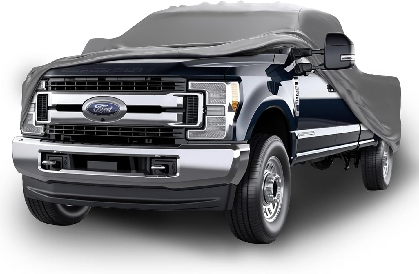 Car Covers Weatherproof Max Truck Cover & Warranty Compatible with Ford 1999-2022 F-350 Crew Cab ~6.5-6.75' & Shell– Outdoor Cover, Prevents Theft with Cable Lock