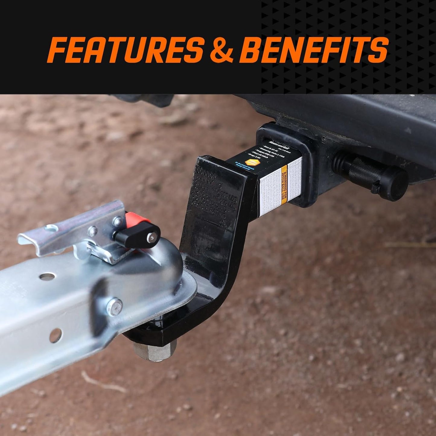 METOWARE Keyed Alike Trailer Coupler Lock, 1/4” Dia, 3/4” Span Heavy-Duty Steel Trailer Tongue Lock for Tow Boat RV Truck Car's Coupler with Anti-Rattle Rubber Rings (2 Pack)