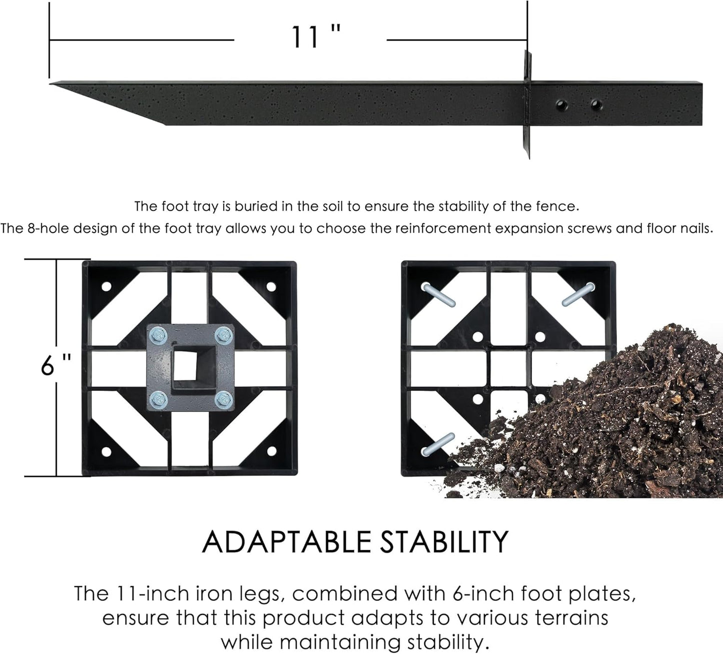 Kozyard 50" W x 48" H Outdoor Privacy Screens Aluminum Post, Air Conditioner Fence Panels, Pool Equipment Enclosure, Trash Can Screens Fence Kit for Outside Backyard Patio (White/3 Panels)