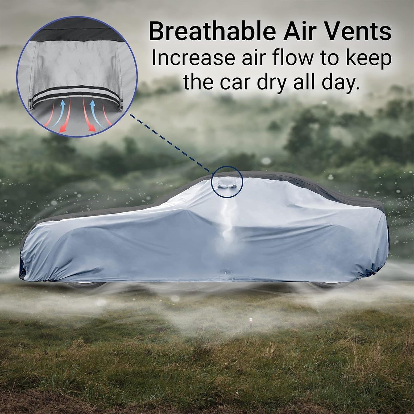 iCarCover Custom Car Cover Compatible with Camaro 2010-2023, Waterproof All Weather Rain Snow UV Sun Protector Full Exterior Indoor Outdoor Car Covers, Tribe (Gray/Black)