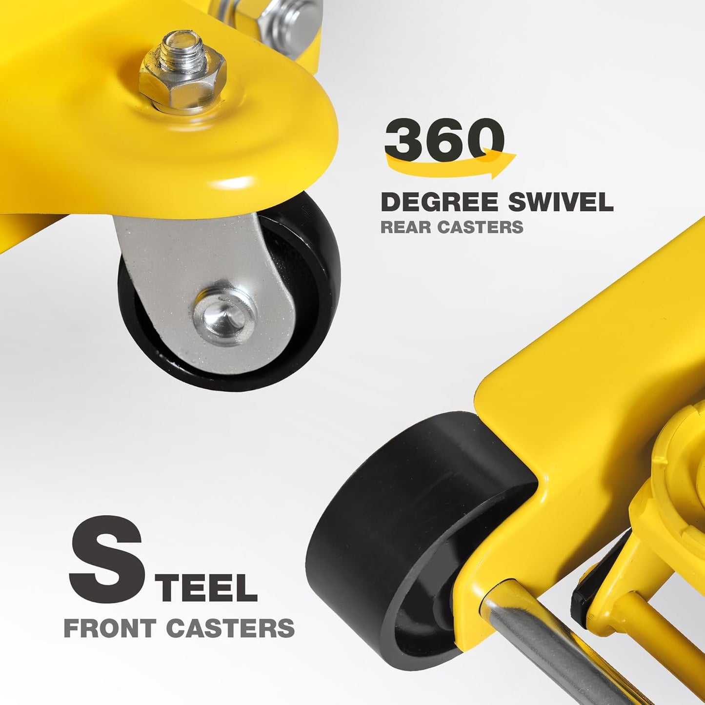 YELLOW JACKET 2.5 Ton Trolley Jack Hydraulic Low Profile Floor Jack for Cars Lift with Single Piston Lift Pump, 5500 lb Capacity