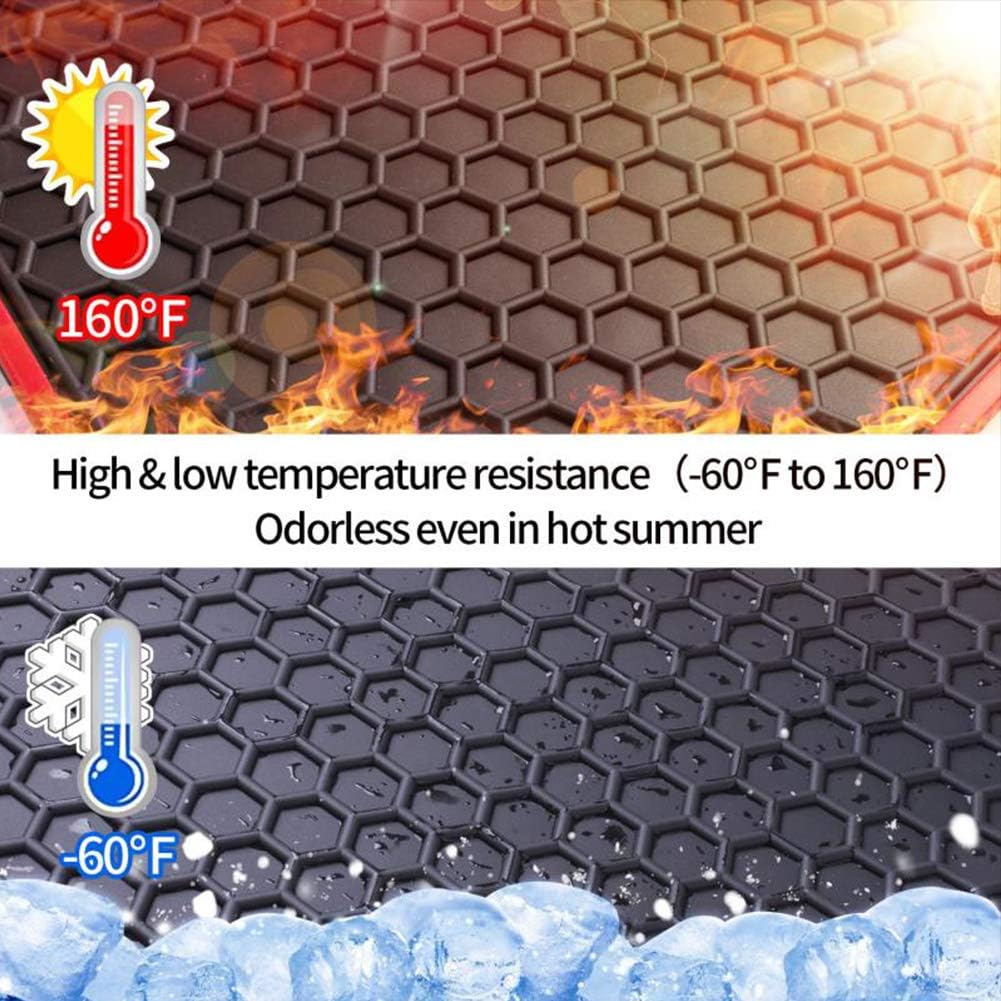 Car Floor Mats Custom Fit for Kia Sportage 2022 2021 2020 2019 2018 2017/2019-2021 Hyundai Tucson Odorless Washable Heavy Rubber (All Weather) Floor Liners Red