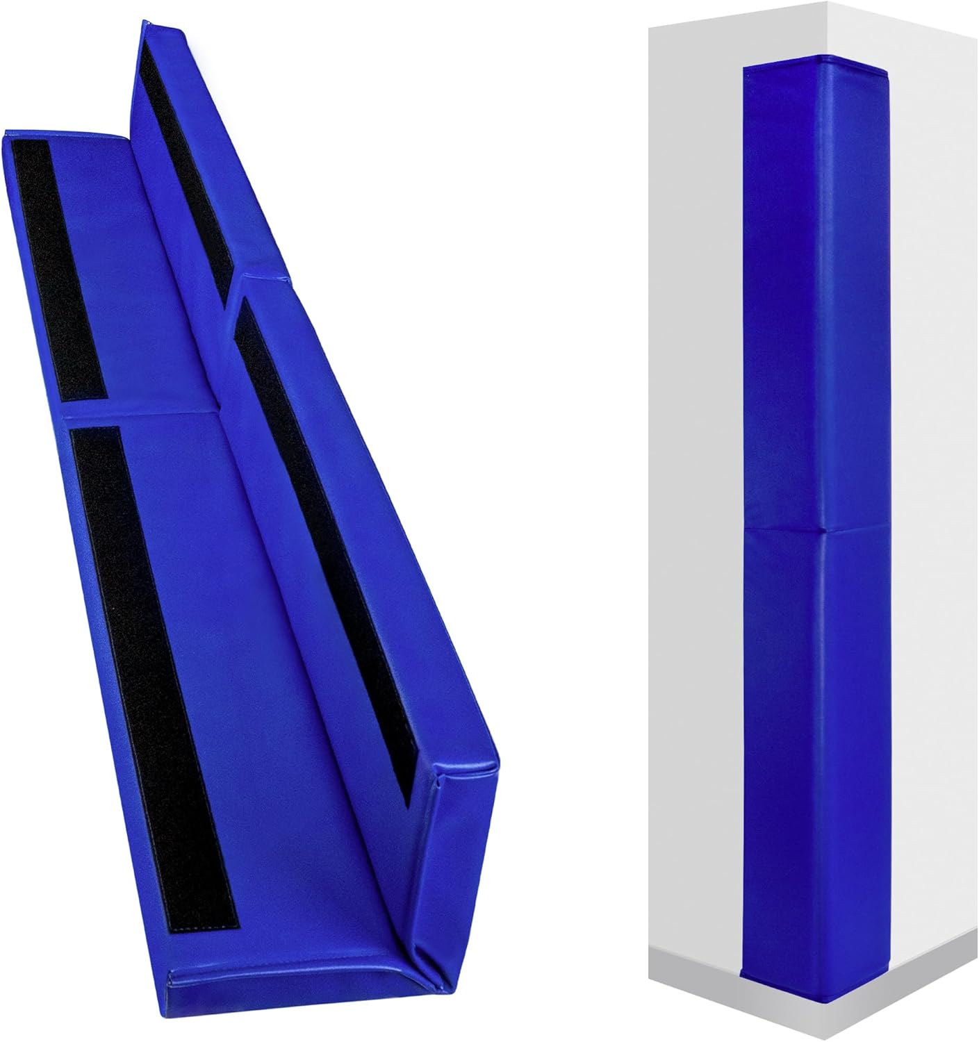 Wall Corner Guards & Edge Protector, Heavy Duty Wall Corner Protective Safety Padding, All-Weather 2 Sides Corner Pad for Gyms, Basketball Court, Playrooms, Garages,etc. (Blue, 6FT Tall 6in Sides)