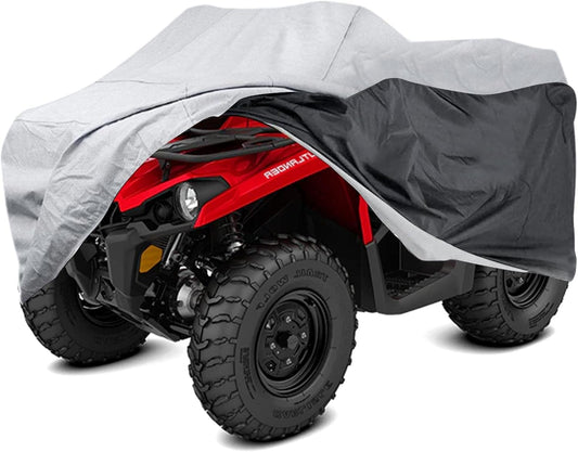 ATV Cover All Weather Outdoor Protection, Heavy Duty 420D Waterproof Oxford Fabric, Quad Bike ATV Cover, XL 76inchs Universal Fit, 4 Wheeler Cover fit Polaris Suzuki Arctic Cat