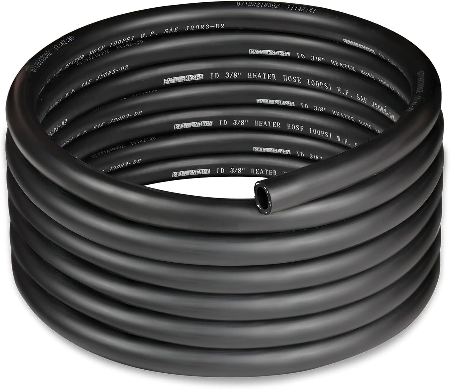 EVIL ENERGY 3/8" Heater Hose Coolant Radiator Straight 100PSI SAE 20R3 15FT Black