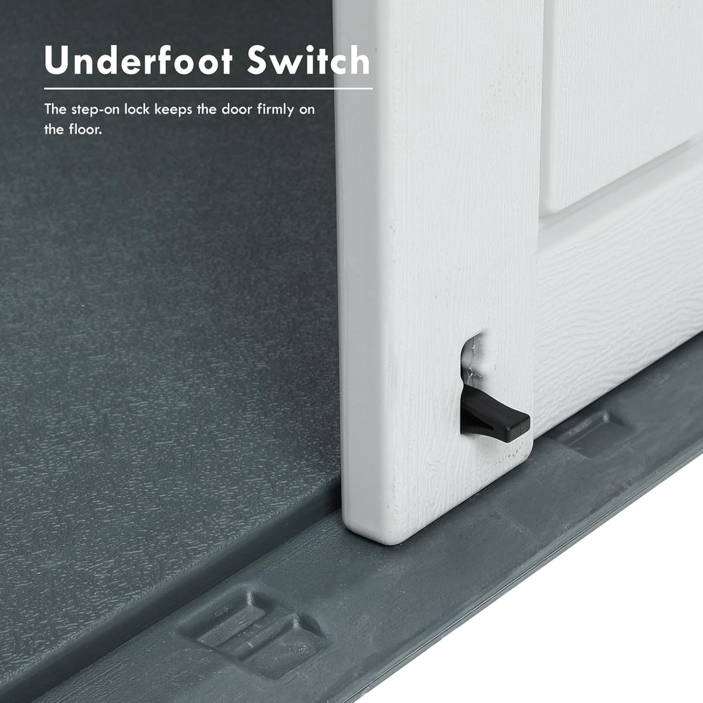 35 Cu.ft Outdoor Storage Shed, Large Resin Storage Box, Waterproof & Lockable Cabinet for Garden Yard Patio Garage Backyard Storage (White - 35 Cu. ft)