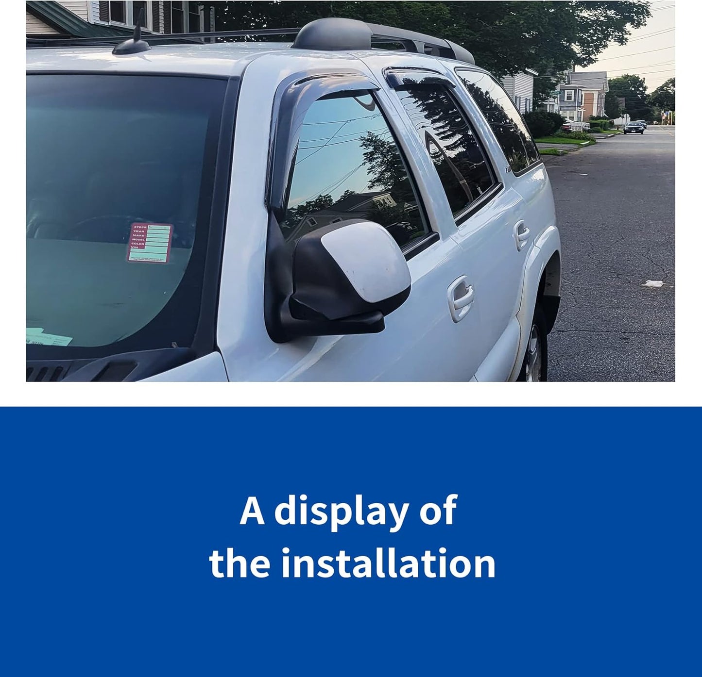 4pc Sun Rain Guards Window Visor Wind Deflector Compatible with Nissan Xterra 2005-2015 Smoke